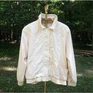 Vintage 90s Casual Club Peach Pink Cotton Blend Jacket